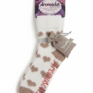 2 Pack White and Brown Socks